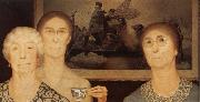 Grant Wood Daughter of Revolution oil painting reproduction